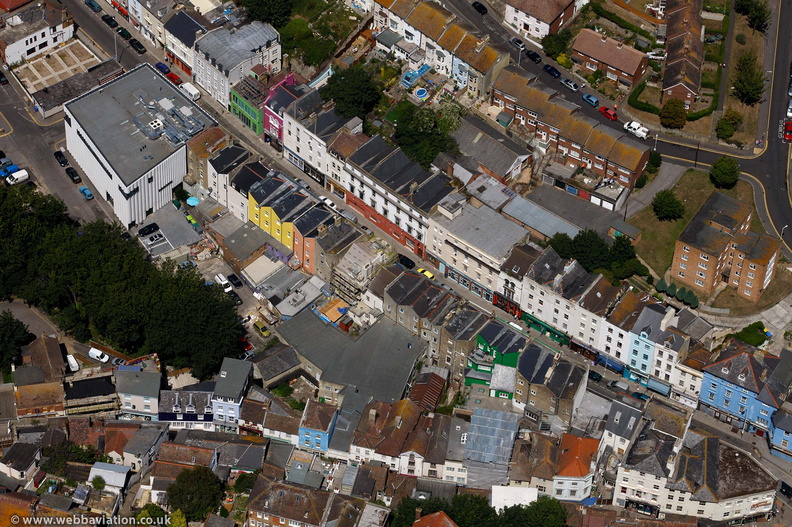Tontine St & Old High Street Folkestone from the air