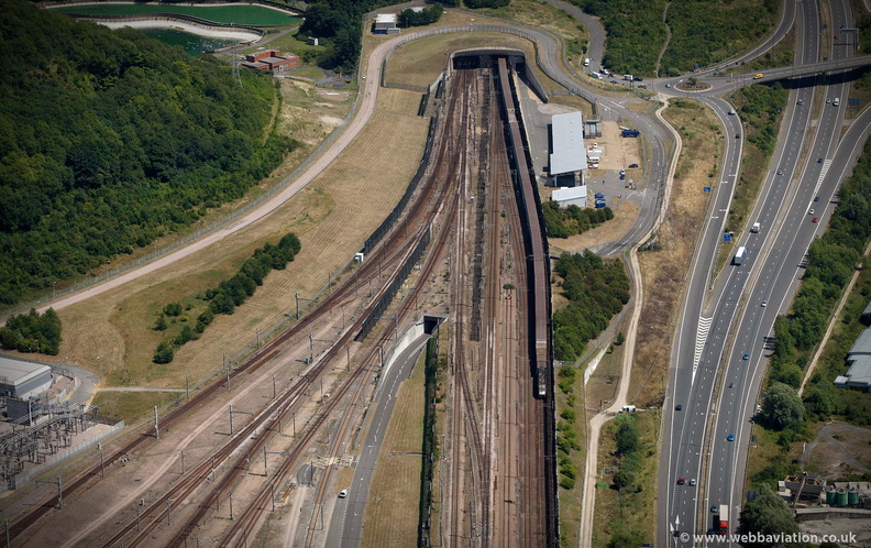 Channel Tunnel entrance from the air