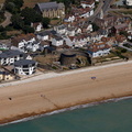  beach front homes surrounding Sandgate Castle  from the air