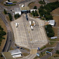border controls at the Channel Tunnel   from the air