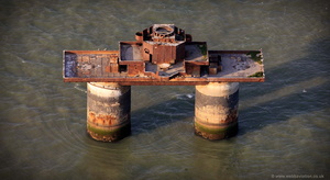 Knock John Fort,  Maunsell Fort from the air