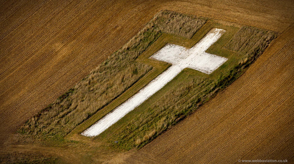 Lenham Cross from the air