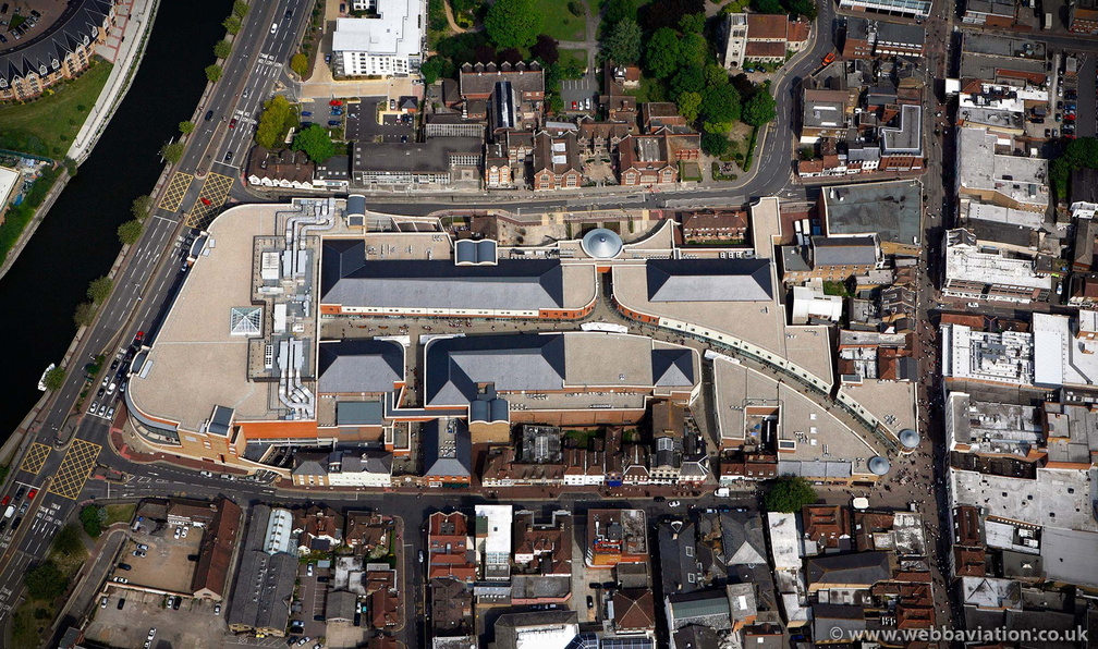 Fremlin Walk Shopping Centre Maidstone  from the air