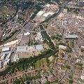 River Medway flowing through Maidstone  from the air
