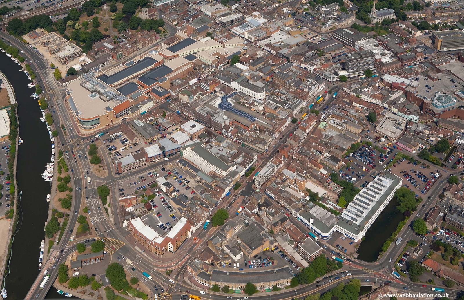 Maidstone town centre  from the air