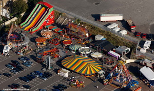 fun fair at Margate from the air