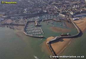 Port of Ramsgate Ramsgate  Kent  England UK aerial photograph