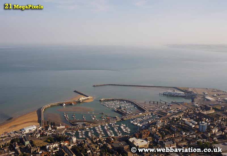 Port of Ramsgate Ramsgate  Kent  England UK aerial photograph