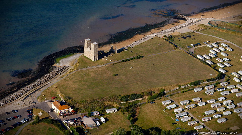 Reculver Roman Fort - Regulbium from the air
