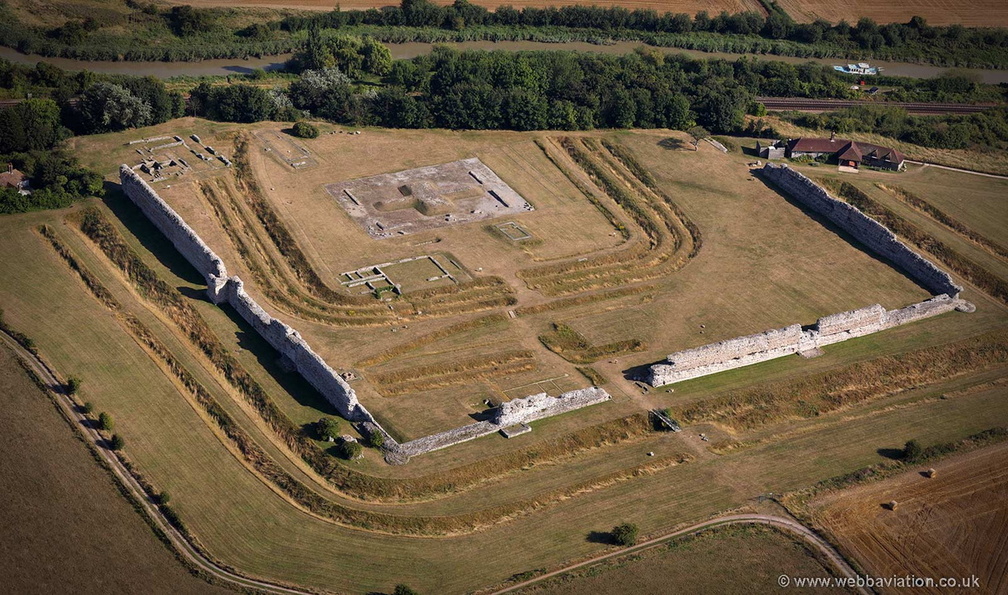 Richborough Roman Fort  from the air