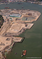 Limehouse Wharf on the Rochester Riverside Development, from the air