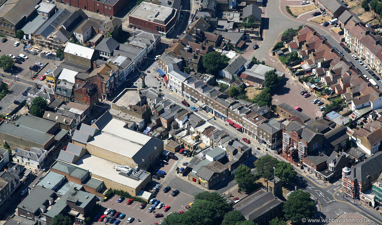 Broadway  Sheerness Kent  UK  from the air 