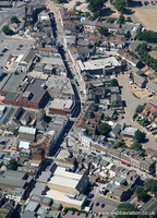 High Street  Sheerness Kent  UK  from the air 