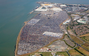 the Port of Sheerness Kent  UK  from the air 