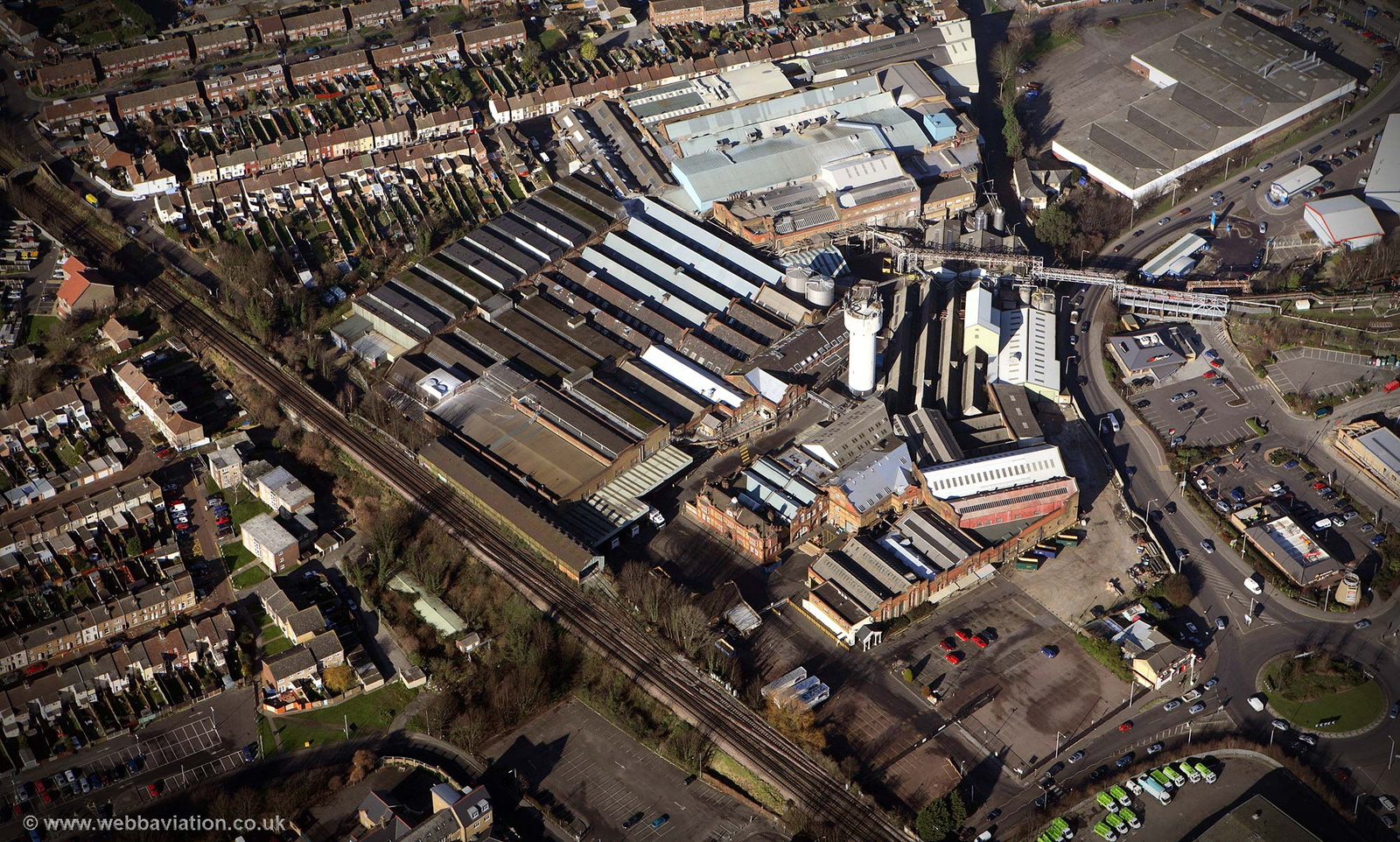 Sittingbourne Paper Mill  from the air