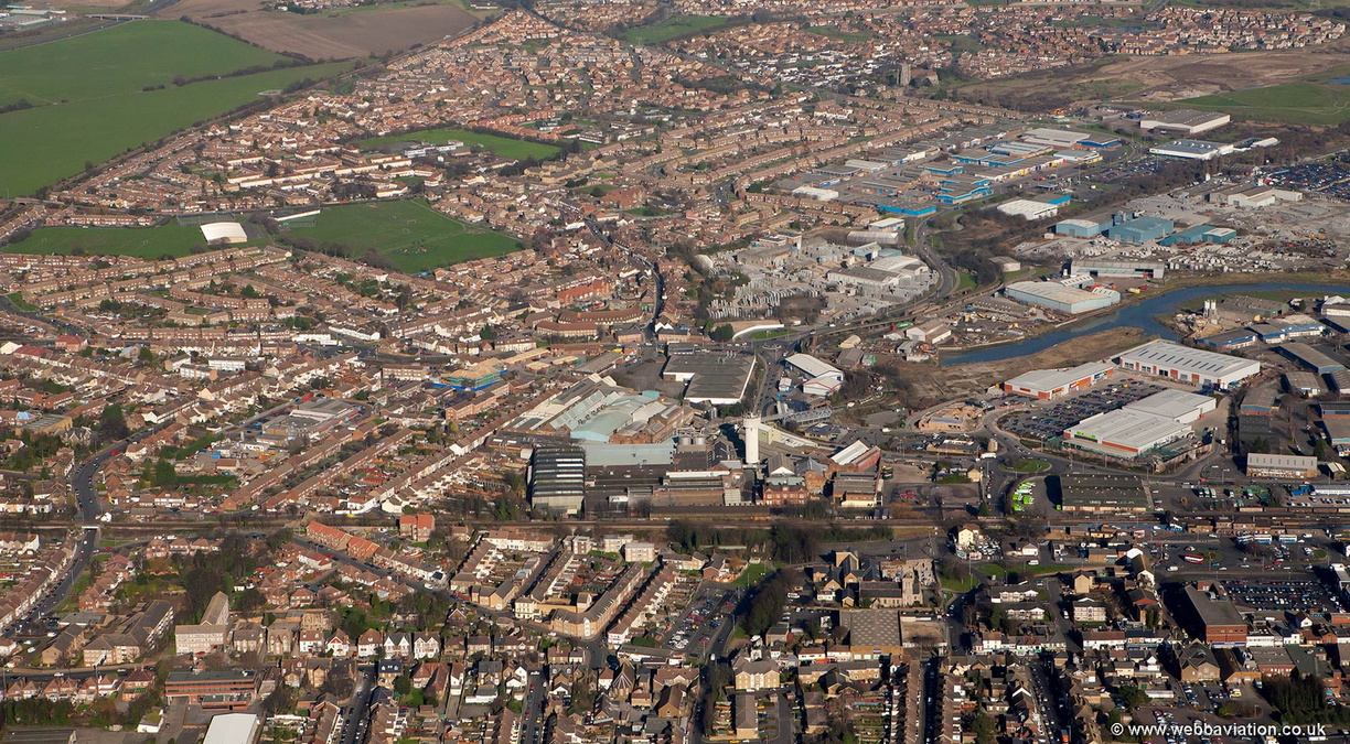 Sittingbourne from the air