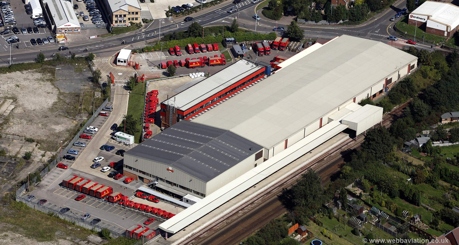 Royal Mail Tonbridge Delivery Office  from the air