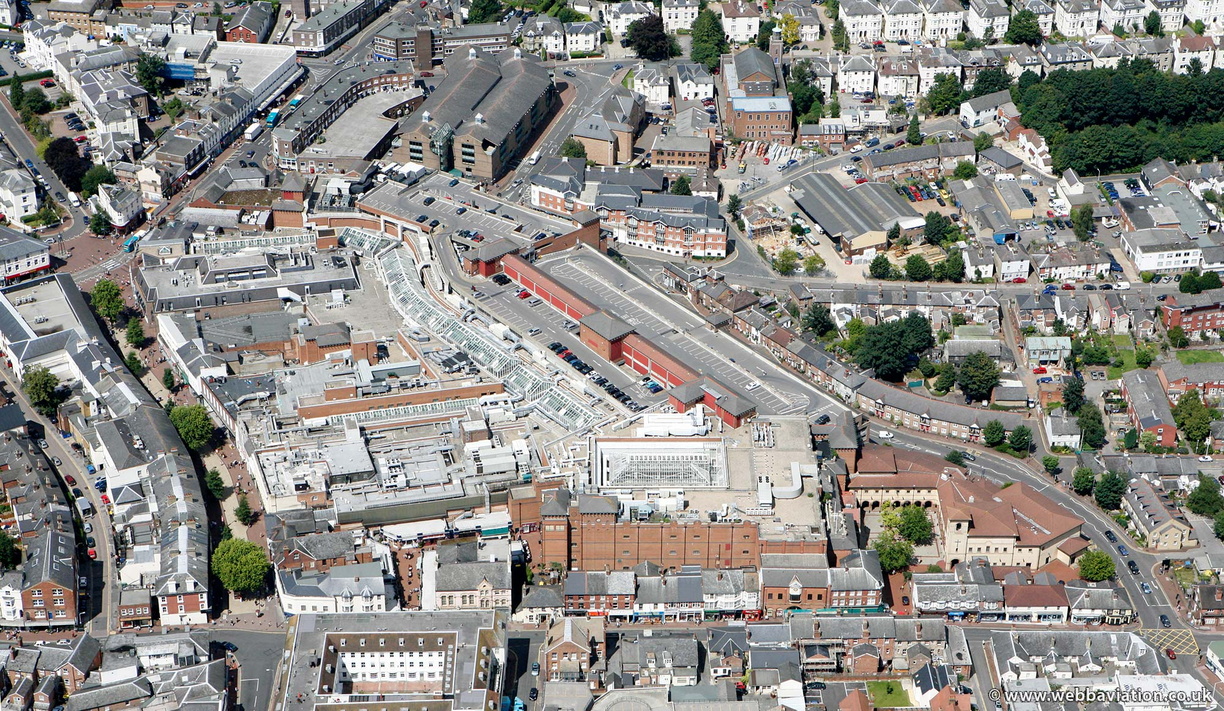 Royal Victoria Place Shopping Centre in Tunbridge Wells  from the air
