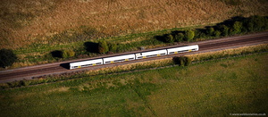 British Rail Class 375 EMU commuter train  from the air