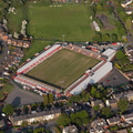 the Crown Ground Accrington , home stadium of Accrington Stanley Football Club from the air