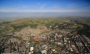Accrington Lancashire from the air 