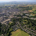Oak Hill Park Accrington Lancashire from the air 