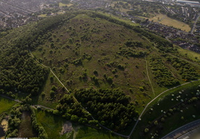 Peel Park and the Coppice  Accrington,Lancs from the air