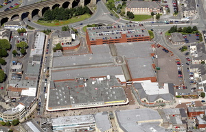 Accrington Arndale shopping centre  from the air 