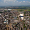 Ashton-under-Lyne town centre from the air