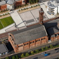 the old swimming baths, Ashton-under-Lyne from the air