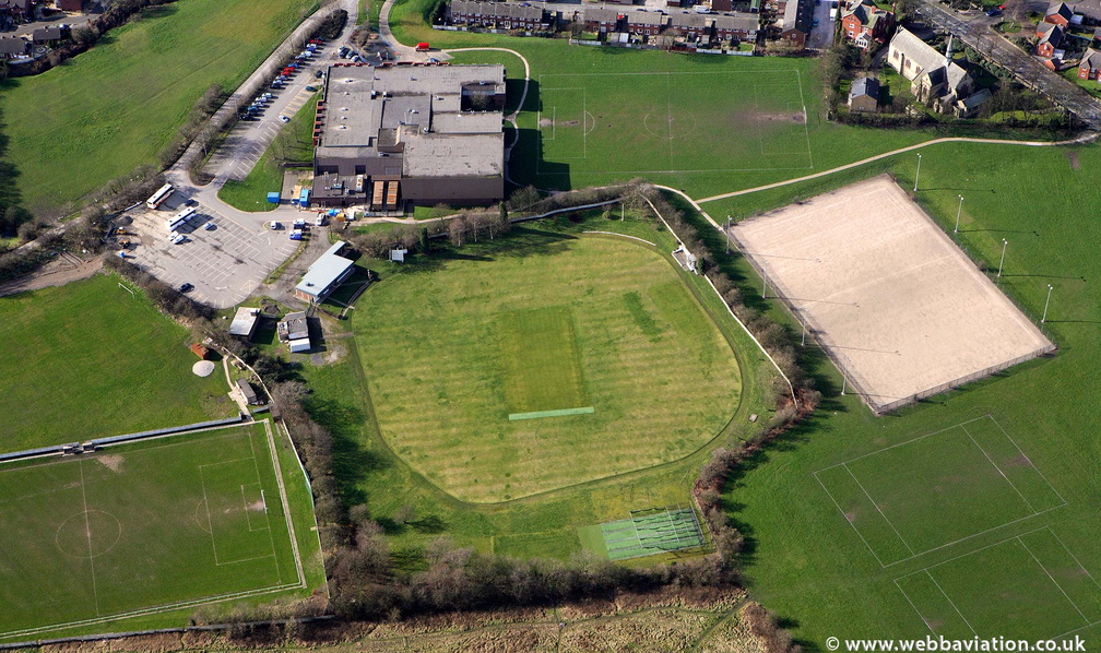 Atherton Cricket Club from the air