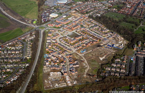 new houses off Wigan Rd Atherton  from the air