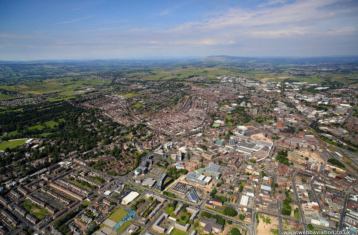 Blackburn Lancashire from the air  