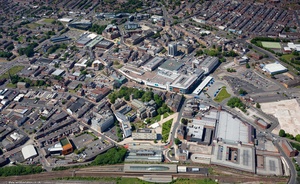 Blackburn town centre from the air