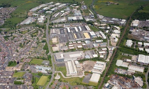 Glenfield Bussiness Park Blackburn from the air