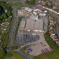 former Kenyon Road Haulage Ltd site on Thornley Avenue, Blackburn BB1 3HJ from the air