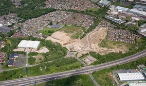Mill Bank Business Park Blackburn from the air