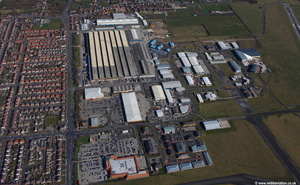 Squires gate business park  Blackpool aerial photo