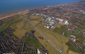 Blackpool Airport  Lancashire UK aerial photograph