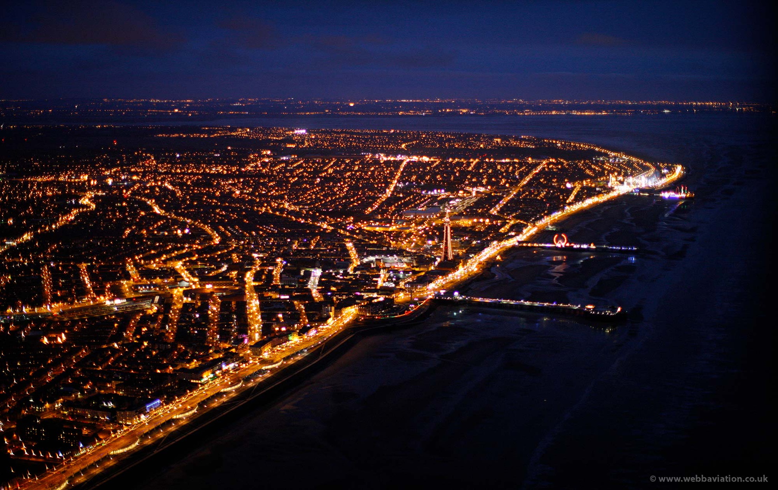 Blackpool Illuminations aerial photograph