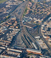 Blackpool North railway station  aerial photo
