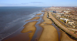 Blackpool beach  from the air