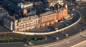 Britannia Metropole Hotel in Blackpool from the air