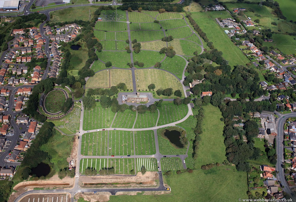 Carleton Crematorium and Cemetery from the air
