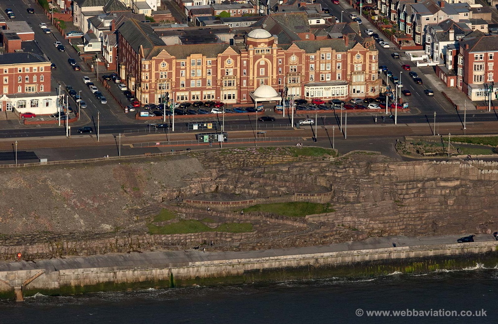 Cliffs Hotel on the sea front at  Blackpool aerial photograph