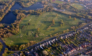 Stanley Park Golf Course, Blackpool, home of Blackpool Park Golf Club aerial photo