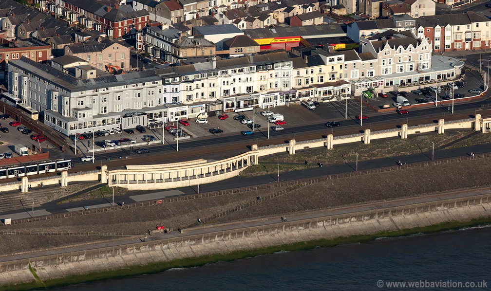 sea front hotels in  Blackpool aerial photograph