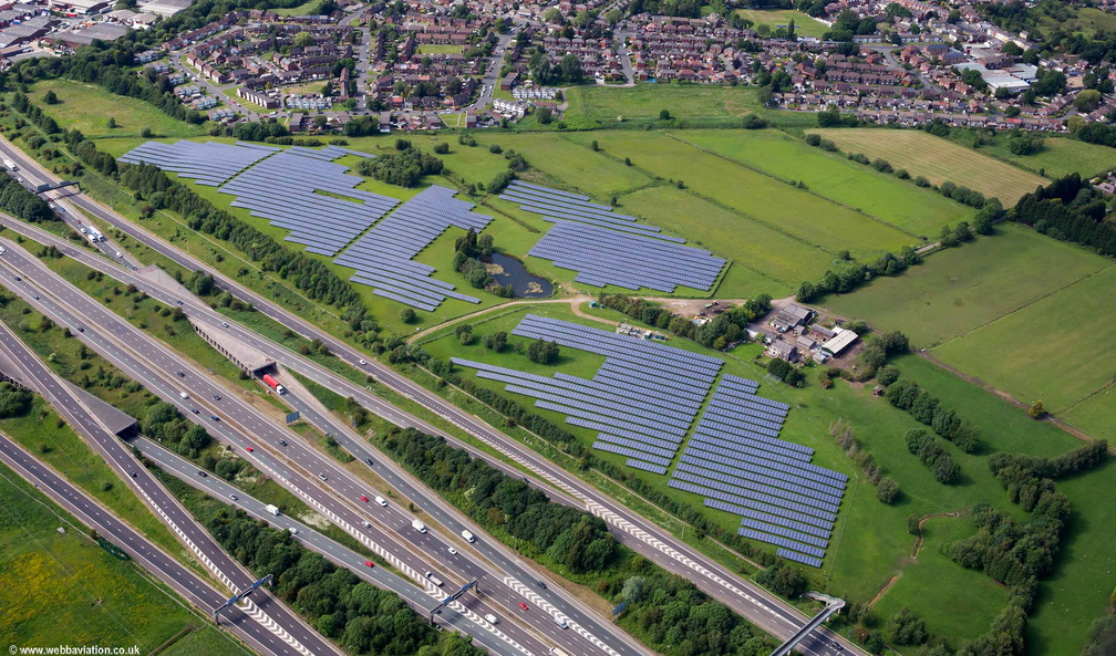 Bent Spur Solar Farm Bolton   aerial photo