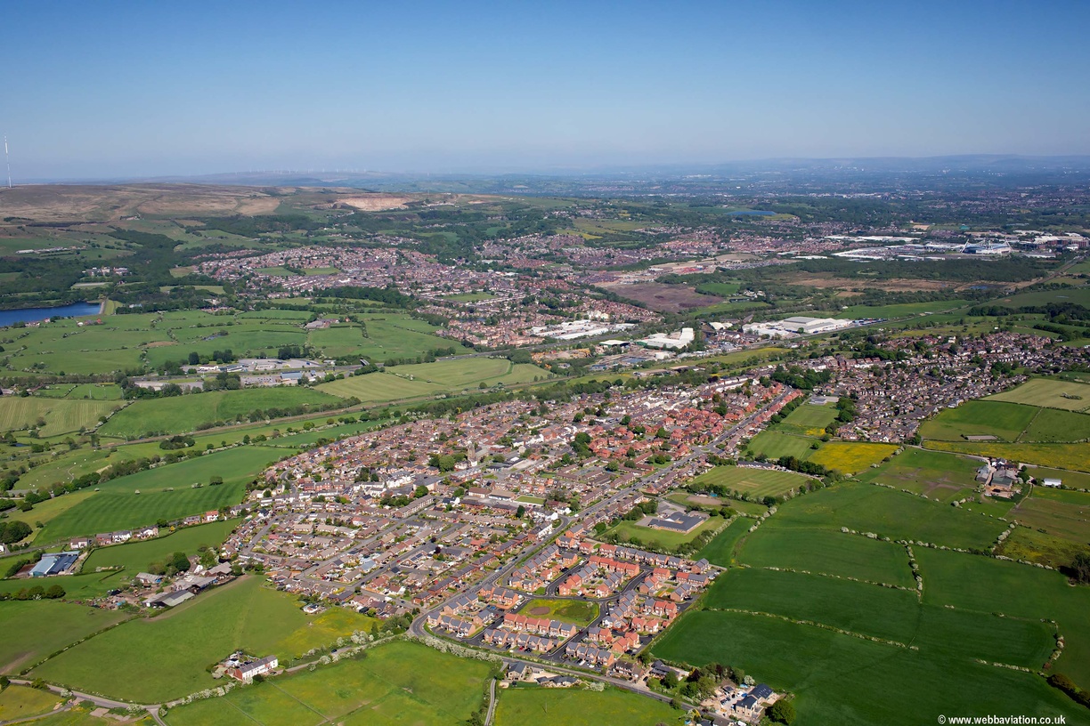 Blackrod, Bolton Lancashire from the air