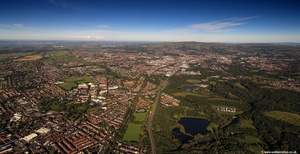 Moses Gate Country Park, Bolton from the air